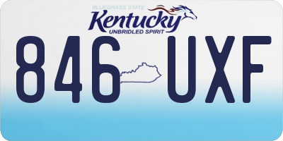 KY license plate 846UXF