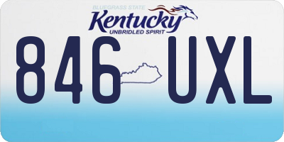 KY license plate 846UXL