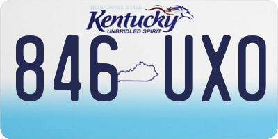 KY license plate 846UXO