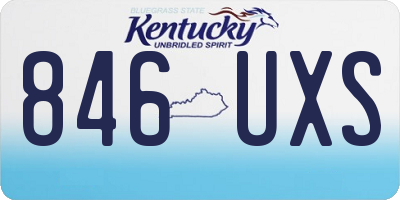 KY license plate 846UXS