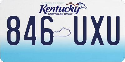 KY license plate 846UXU