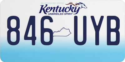 KY license plate 846UYB