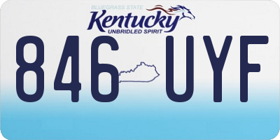 KY license plate 846UYF