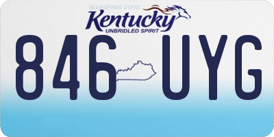 KY license plate 846UYG