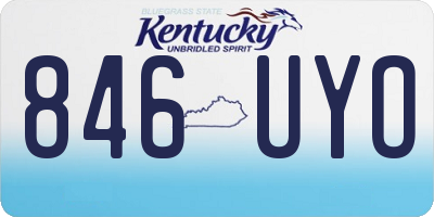 KY license plate 846UYO