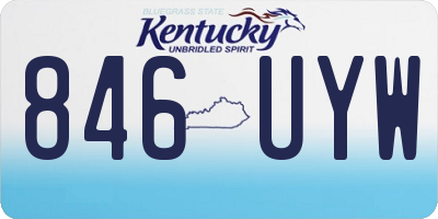 KY license plate 846UYW