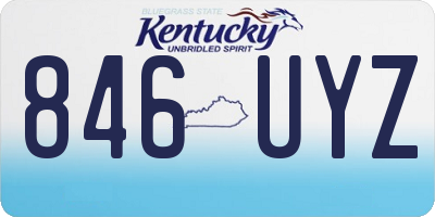 KY license plate 846UYZ