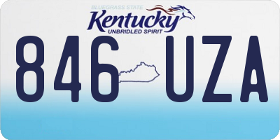 KY license plate 846UZA