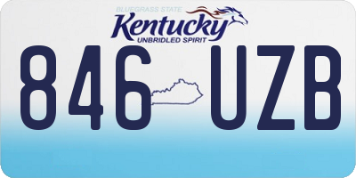 KY license plate 846UZB