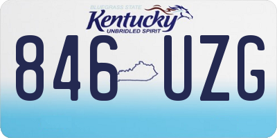 KY license plate 846UZG