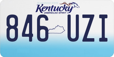 KY license plate 846UZI