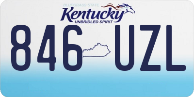 KY license plate 846UZL