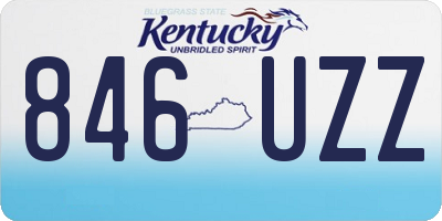 KY license plate 846UZZ