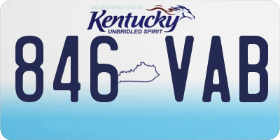 KY license plate 846VAB