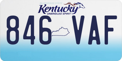 KY license plate 846VAF