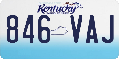 KY license plate 846VAJ