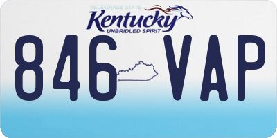 KY license plate 846VAP