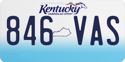 KY license plate 846VAS
