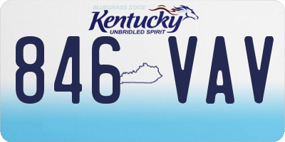 KY license plate 846VAV