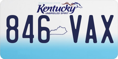 KY license plate 846VAX