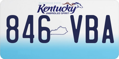 KY license plate 846VBA