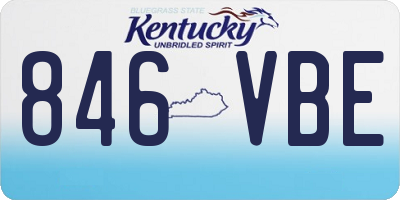 KY license plate 846VBE