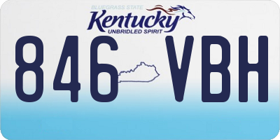 KY license plate 846VBH