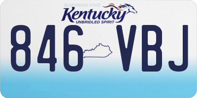 KY license plate 846VBJ