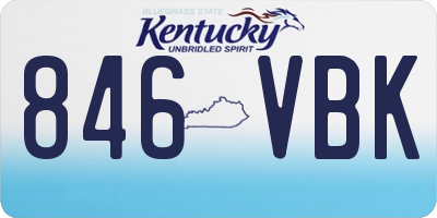 KY license plate 846VBK