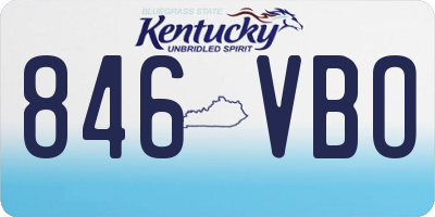 KY license plate 846VBO