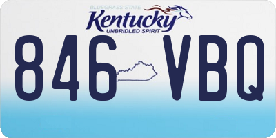 KY license plate 846VBQ