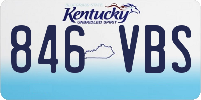 KY license plate 846VBS