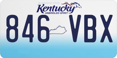 KY license plate 846VBX