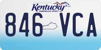 KY license plate 846VCA