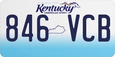 KY license plate 846VCB