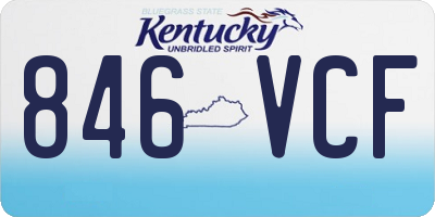 KY license plate 846VCF