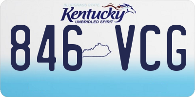 KY license plate 846VCG