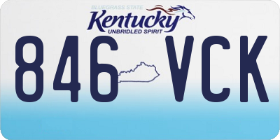 KY license plate 846VCK