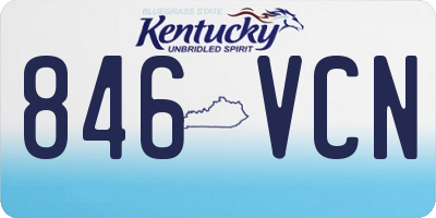 KY license plate 846VCN