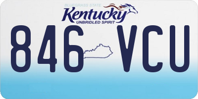 KY license plate 846VCU