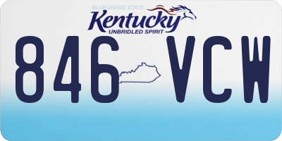 KY license plate 846VCW