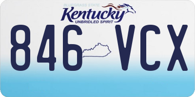 KY license plate 846VCX