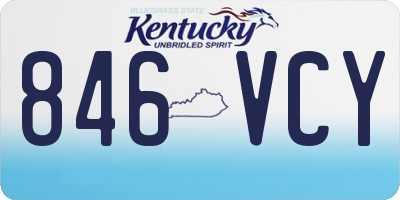 KY license plate 846VCY