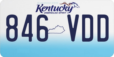 KY license plate 846VDD