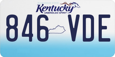 KY license plate 846VDE
