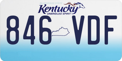 KY license plate 846VDF
