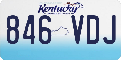KY license plate 846VDJ