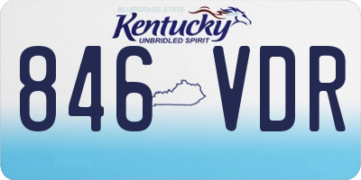KY license plate 846VDR