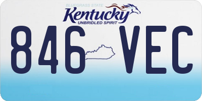 KY license plate 846VEC