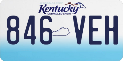 KY license plate 846VEH